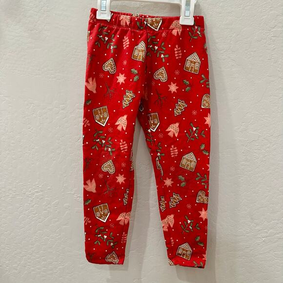 Lindex Red Christmas Gingerbread Cozy Leggings - Picture 1 of 7